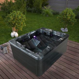 HOME DELUXE Outdoor Whirlpool BLACK MARBLE PURE