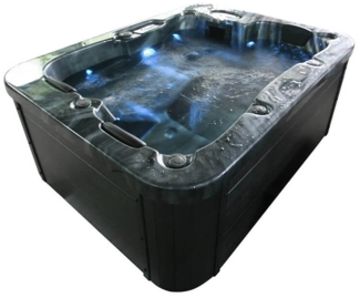 HOME DELUXE Outdoor-Whirlpool 'Black Marble Pure', 210 x 160 cm, für 3 Personen