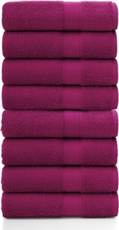 CLASS HOME COLLECTION Gästehandtücher Gästetuch Gästetücher Handtuch Frottee Baumwolle 500g/m² Uni 8 tlg Set, Frottee (8er, 8-St), mit Bordüre