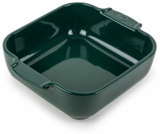 PEUGEOT Auflaufform APPOLIA Keramik 18cm Quadratisch Waldgrün Spülmasc, Keramik, Keramik