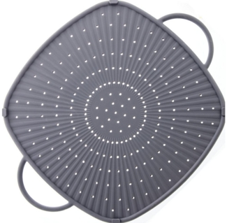 Coolinato Spritzschutzdeckel Coolinato Silikon Universal Spritzschutz 3in1 GRAU, (1-tlg)