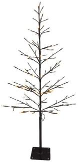 HIT Trading Künstlicher Weihnachtsbaum LOTI, H 120 cm, Schwarz, Kunststoff, Metall, 120 LEDs