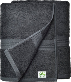 leevitex® Duschtuch 2er Set Duschtuch Frottier XL, 70x140 cm, saugfähig und fusselfrei, gestreifte Bordüre