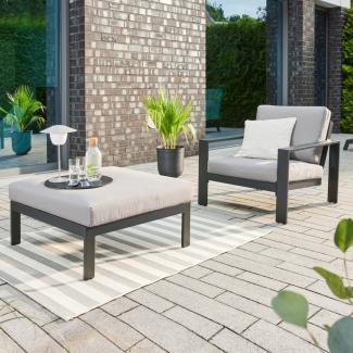 HOME DELUXE Gartenlounge Aluminium RIO S - Anthrazit