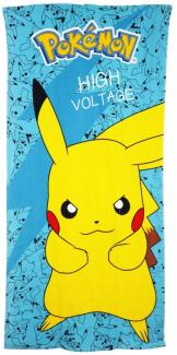 POKÉMON Strandtuch Pokemon Pikachu Mikrofaser Badetuch Duschtuch XL 70x140 cm