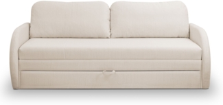 Selsey 'Diego' 3-Sitzer-Sofa mit Schlaffunktion und Bettkasten, hellbeige, ca. 90 x 221 x 91 cm