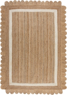 FLAIR RUGS Teppich Grace, rechteckig, Höhe: 7 mm, aus 100% Jute, fußbodenheizungsgeeignet, mit Bordüre