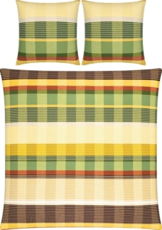 Erwin Müller Bettwäsche Bettwäsche Mix & Match "Karo", Biber, Karo