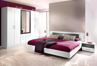 rauch Schlafzimmer-Set Komplettschlafzimmer Schlafzimmer BURANO mit Schrank in 3 Breiten, (Set, 4-tlg), Bett 180x200 cm und 2 Nachttischen MADE IN GERMANY
