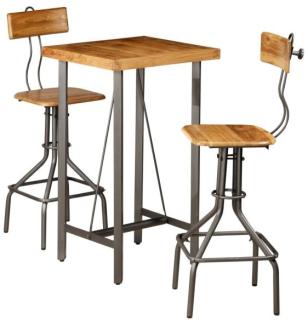 vidaXL Bar-Set 3-tlg. Recyceltes Massivholz Teak