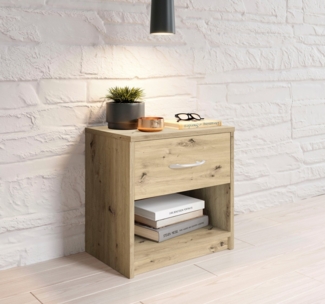 Nachtkommode 1 Schublade 38-533-R8 PEPE Artisan Eiche Nb. ca. 39 x 41 x 28 cm