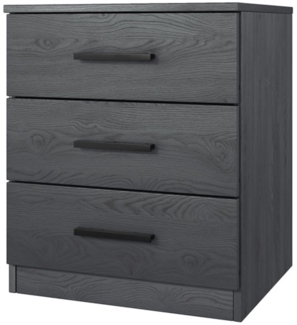 Nachtkonsole Nachtschrank Granada 46x41x56cm Carbon Eiche mit Schubladen