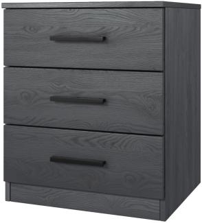 Nachtkonsole Nachtschrank Granada 46x41x56cm Carbon Eiche mit Schubladen