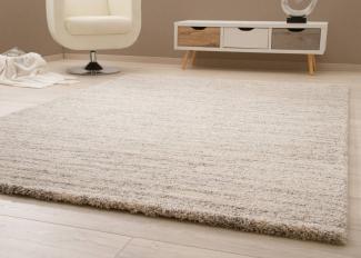 Kurzflor Teppich Contemporary Comfort - Streifen, Farbe: Beige, Größe: 80x150 cm