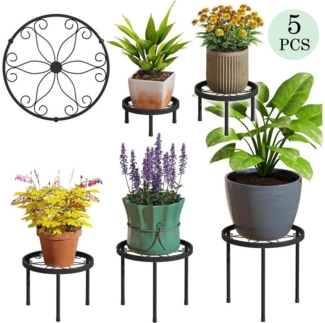 SURFOU Blumenständer 5er-Set Pflanzenständer Blumenhocker Pflanzenregal Blumenregal