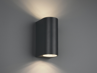 TRIO Leuchten LED Außen-Wandleuchte, LED wechselbar, Warmweiß, up down Light, 15cm, Anthrazit, Garten-haus & Carport beleuchten