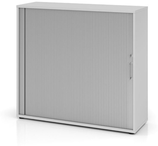 Rollladenschrank 3OH BxTxH 120 x 40 x 110 cm Griff BS Grau/Silbe
