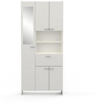 habeig Badezimmerspiegelschrank Badschrank weiß Hochschrank Spiegel Coral weiß Kommode als Serie erhältlich