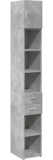 vidaXL Hochschrank Schmal Betongrau 30x42,5x225 cm Holzwerkstoff 3281269