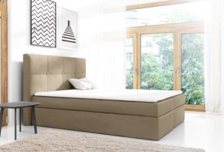99rooms Verduro BoxspringbettVelours JASMINE Creme 200x200 cm