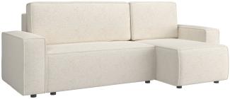 Selsey Copertino - Ecksofa beidseitig montierbar mit Schlaffunktion, wasserabweisend, creme