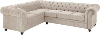 Home affaire Chesterfield-Sofa Chesterfield Ecksofa, auch in Leder L-Form, hochwertige Knopfheftung, langer Schenkel links oder rechts wählbar