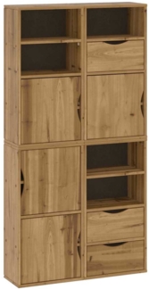 vidaXL Beistellschränke 4 Stk. ODDA 40x24x79 cm Massivholz Kiefer 3365350