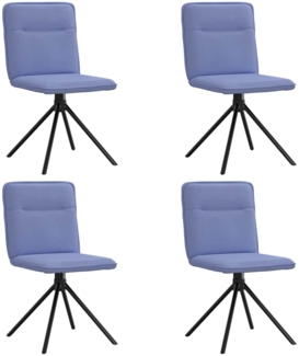 vidaXL Esszimmerstühle 4 Stk. Jeansblau Stoff 3315342