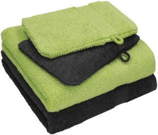 Betz Handtuch Set 4 tlg. Handtuch Set HAPPY Pack 2 Handtücher 2 Waschhandschuhe, 100% Baumwolle (Set)