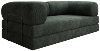 Luxusbetten24 Sofa Designer Sofa Lazy 3 Sitzer, mit Aufklappfunktion und Cordbezug