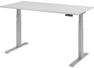 Sitz-Steh-Schreibtisch elektrisch 160x80 cm Grau/Silber