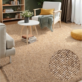 ELLE DECORATION Teppich Rocco, rechteckig, Höhe: 10 mm, Läufer, waschbar, Wohnzimmer, Esszimmer, Woll-Optik