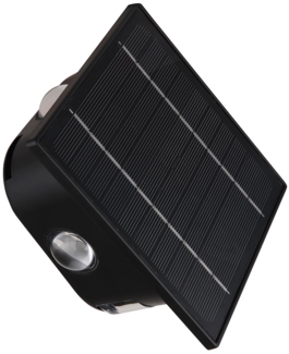 LED Wandlampe Solarleuchte, Akku, IP54, schwarz, H 13,1 cm