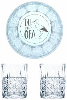 Nachtmann Whiskyglas Gravur Du Wirst Opa, Whiskeygläser Set, Gravur, Geschenk, Kristallglas, 345 ml, 2er Set