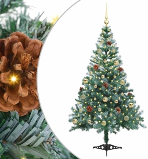 vidaXL Künstlicher Weihnachtsbaum Grün 150 cm PVC und Stahl 3396705