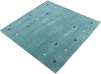 carpetfine Wollteppich Gabbeh-Uni, quadratisch, Höhe: 15 mm, reine Wolle, handgewebt, Gabbeh Loom Tiermotiv, Sonderform Quadrat