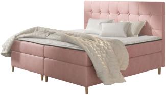 Boxspringbett Abenaki, rosa, 160 x 200 cm