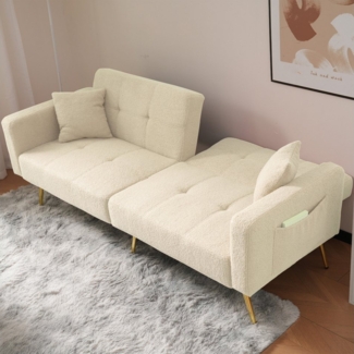 STILVORA Schlafsofa Zweisitzer Schlafsofa verstellbarem Winkel Ecksofa mit Bettfunktion, Bettsofa,Klappsofa,Gästebett, verstellbarem Winkel