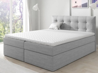 Beautysofa Boxspringbett Kontinentales mit Bettkasten TOPIQ (Bett für Schlafzimmer), 140, 160, 180 cm, mit 2x Bettkästen, Federkernmatratze