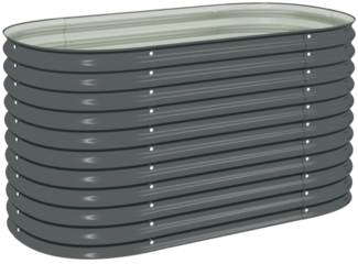 vidaXL Garten-Hochbeet 160x80x81 cm Verzinkter Stahl Grau 45524