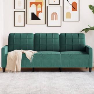 vidaXL 3-Sitzer-Sofa Dunkelgrün 180 cm Samt 4007636