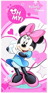 Disney Minnie Mouse Badetuch Minnie Maus, Mikrofaser, Mädchen Strandtuch 70x140 cm schnelltrockend
