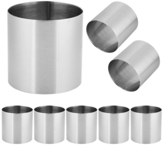 BlingBin Obstkuchenform 6/8 Stück Runde Muffinringe Backringe Tortenring Backringe, (8er Set 8-tlg), leicht zu reinigen und spülmaschinenfest