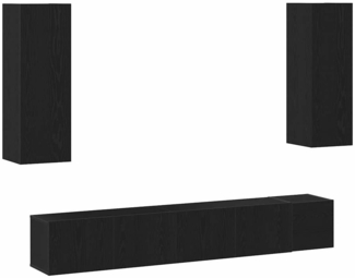 vidaXL 5-teiliges TV-Schrank Set Schwarze Eiche Holzwerkstoff 3393316