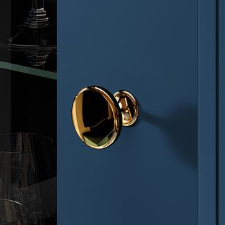 Wohnwand dunkelblau MONTPELLIER-131, modern, 3-teilig mit LED Beleuchtung