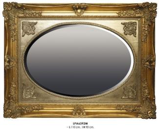 Casa Padrino Barock Wandspiegel Gold H 110 cm B 90 cm - Edel & Prunkvoll - Goldener Spiegel