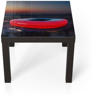 DEQORI Couchtisch 'Allianz Arena, München', Glas Beistelltisch Glastisch modern