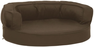 vidaXL Hundematratze Ergonomisch 60x42 cm Leinenoptik Braun 171301
