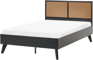 Bett mit Lattenrost Polyrattan MONPAZIER 120 x 200 cm Schwarz