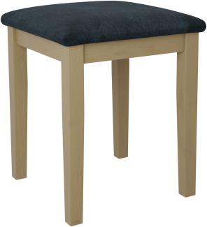 Hocker T3, Schemel bis 120 kg, aus Buchenholz, 36x36x47 cm (Stoff: Zetta 300, Holzfarbe: Sonoma)